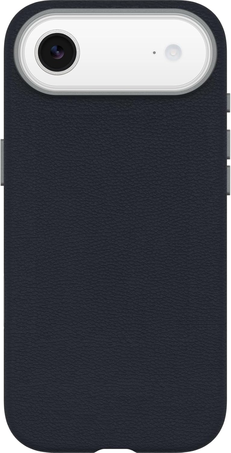 Detalle 2 de OtterBox Symmetry Series Cactus Leather MagSafe pour iPhone Air – coque antichoc avec protection chutes et Camera Control (bleu)