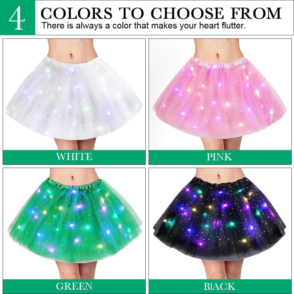 Detalle 2 de URAQT Gonna Tulle LED per Bambina con 3 modalità di illuminazione e cintura elastica