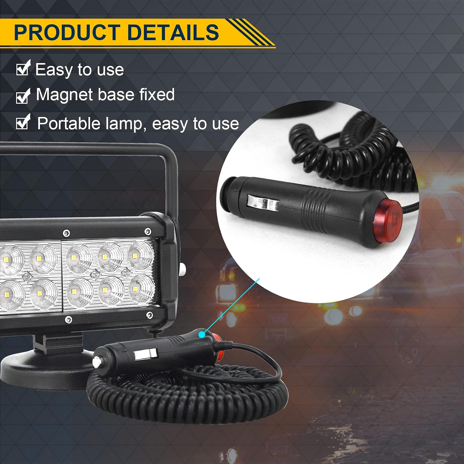 Thumbnail 4 de SKYWORLD 7 inch 36W Magnetic LED Work Light