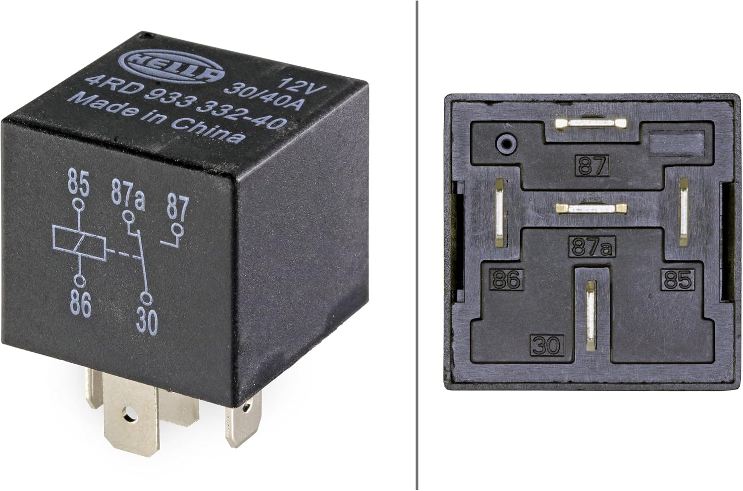 Detalle 2 de Relais HELLA 12 V, 5 pôles – inverseur (réf. 4RD 933 332-401)