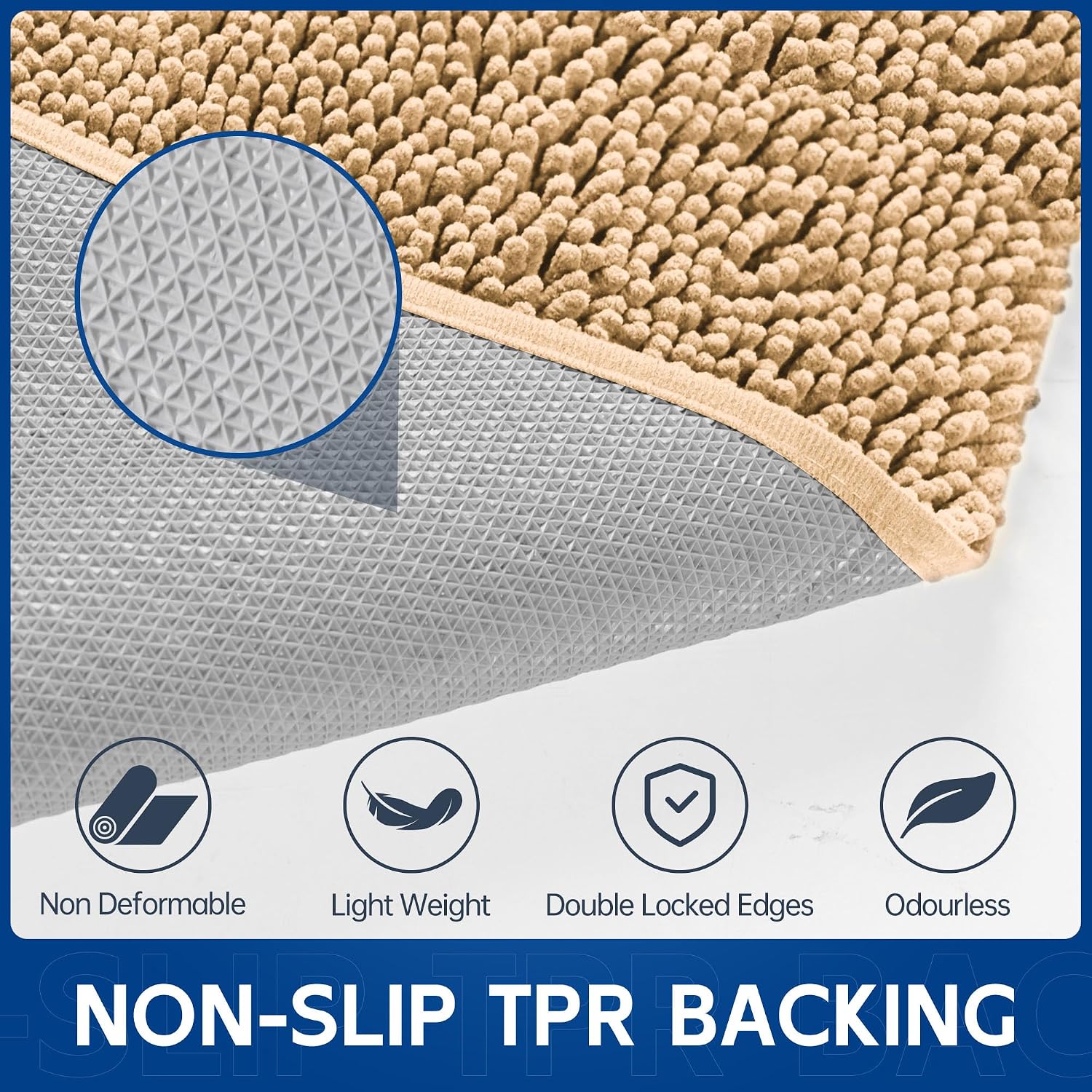 Detalle de Naturei Chenille Front Door Mat 72" x 36