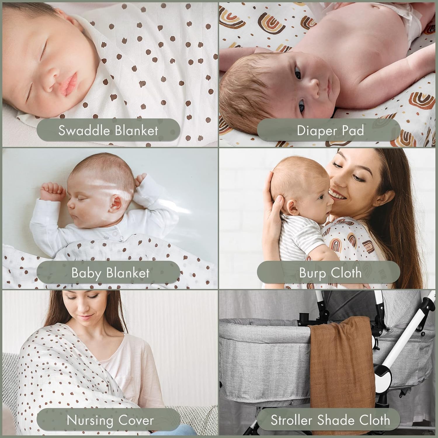 Thumbnail 2 de GLLQUEN BABY Muslin Squares 70cm
