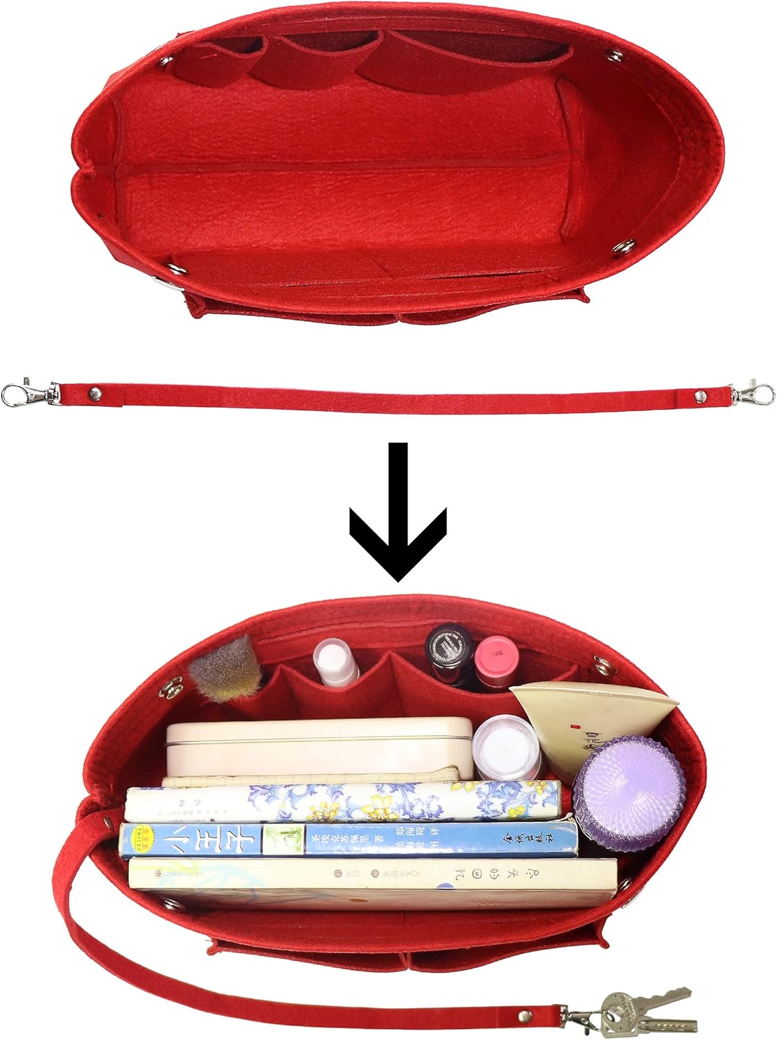 Detalle de Soyizom Felt Handbag Organizer Insert for Neverfull and Similar Bags