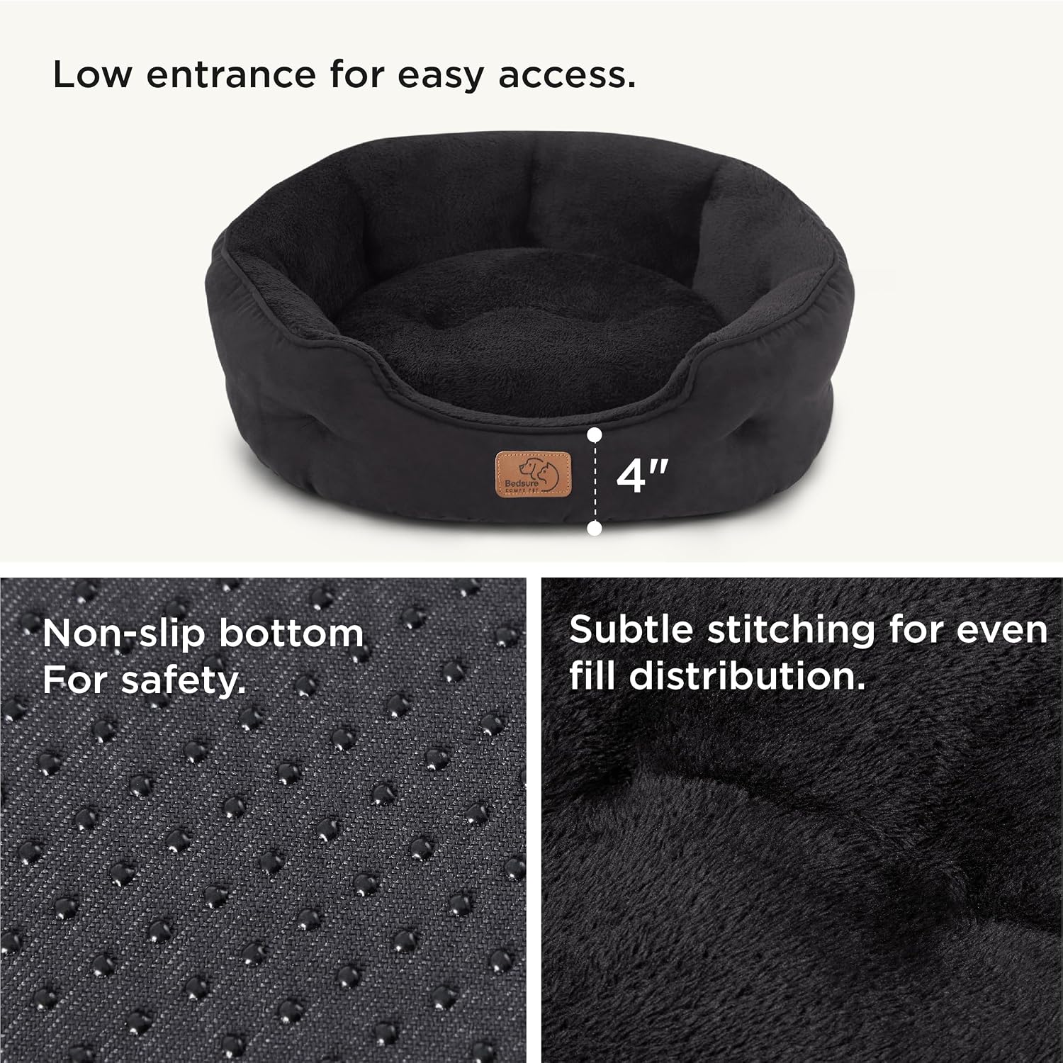 Detalle 2 de BEDSURE Katzenbett waschbar 51x48x15 cm