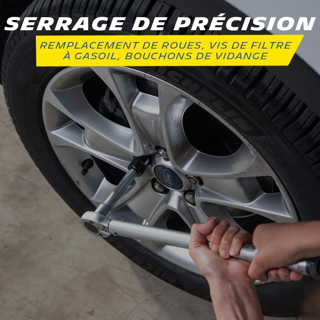 Thumbnail 4 de MICHELIN 008522 clé dynamométrique 1/2" 40–210 Nm, coffret avec rallonge et adaptateur