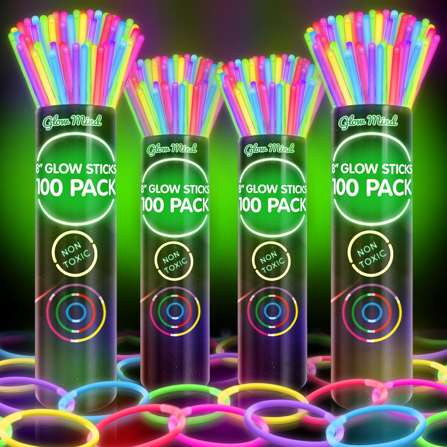 400 Ultra Bright Glow Sticks 8" 🎉