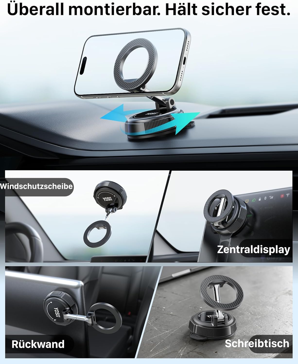Thumbnail 2 de YOSH MagSafe Autohalterung mit 300 N Haftkraft