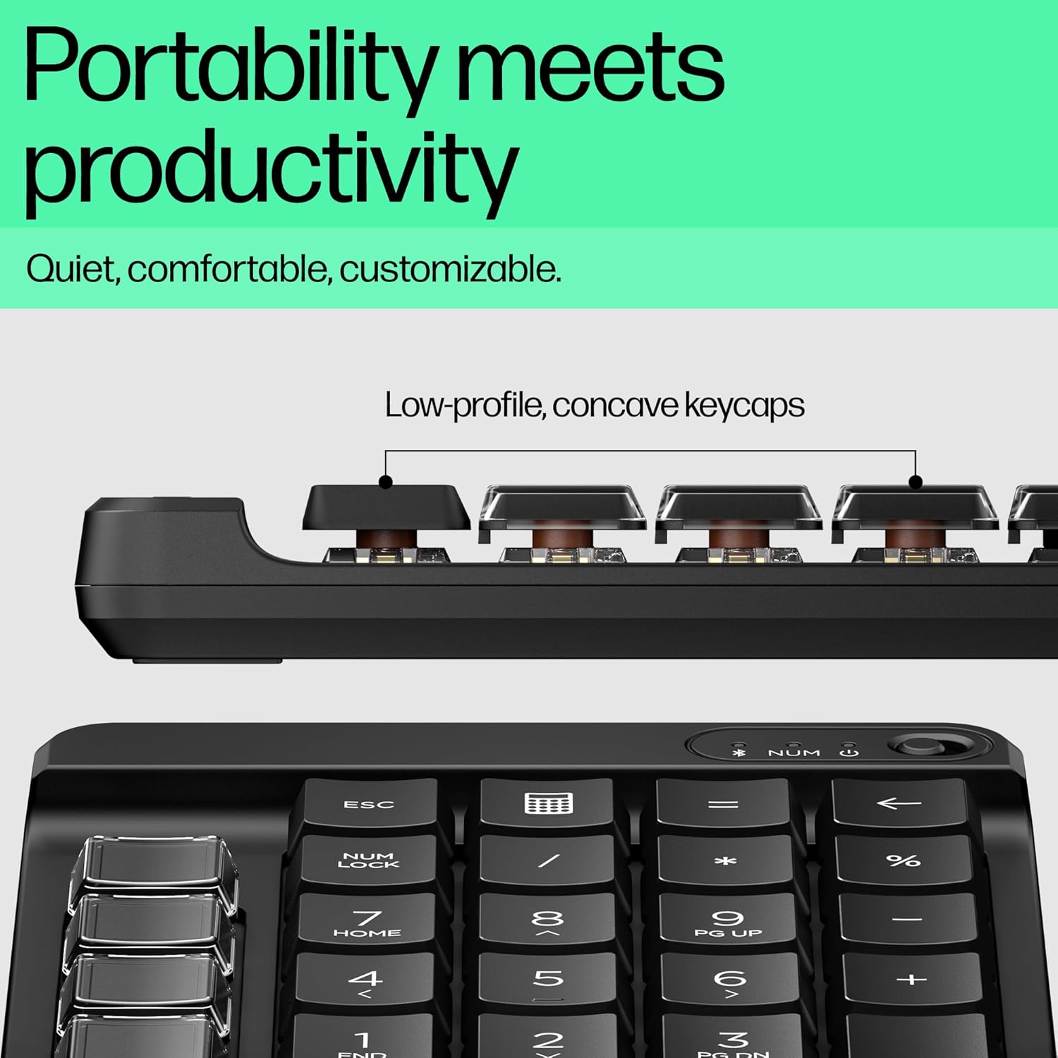 Thumbnail 4 de HP 430 Programmable Wireless Keypad: Customisable Numpad for Chrome, PC and Mac