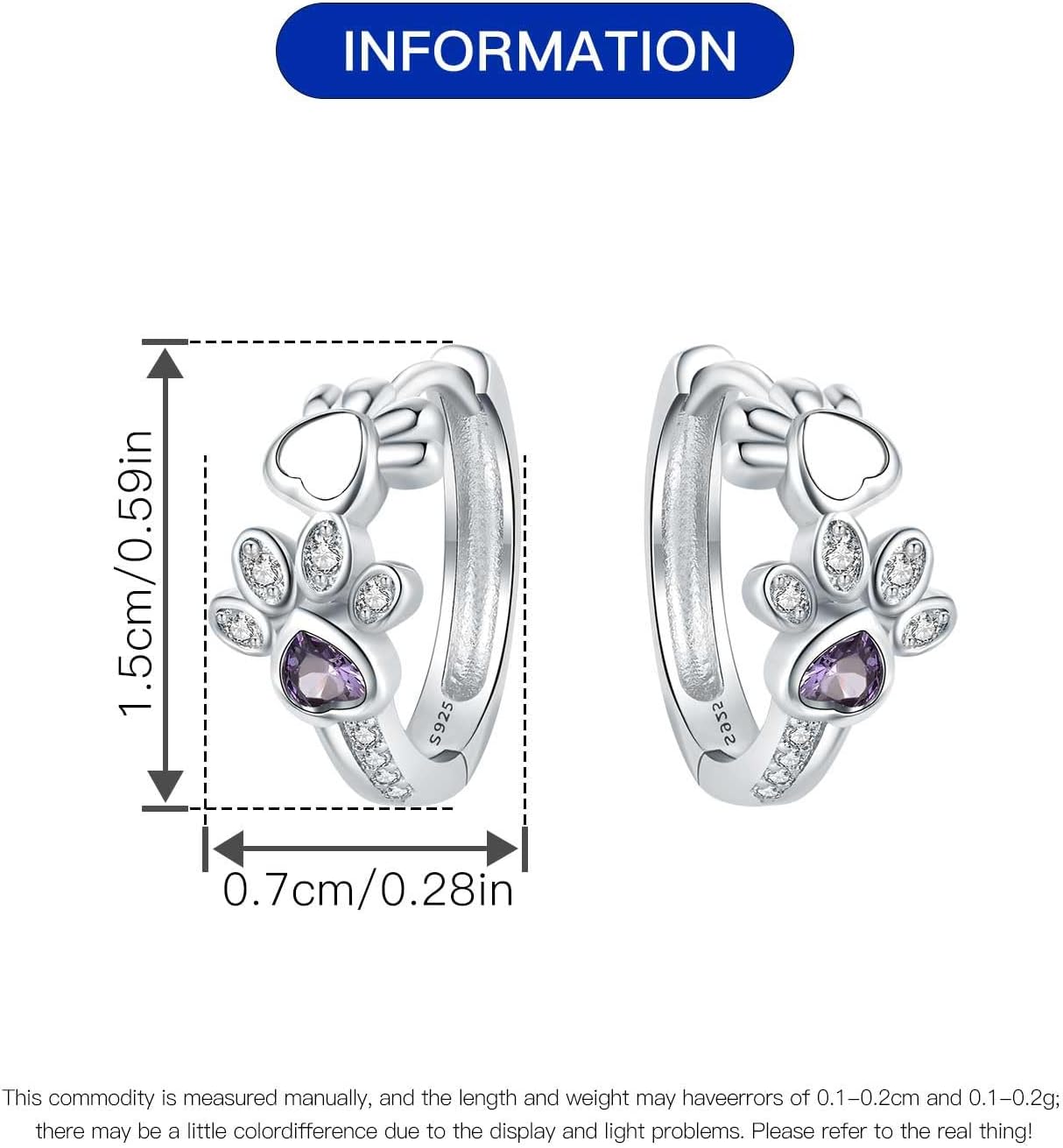 Detalle de Creolen Silber 925 Klein – hypoallergen Damenohrringe von NUJIFFY