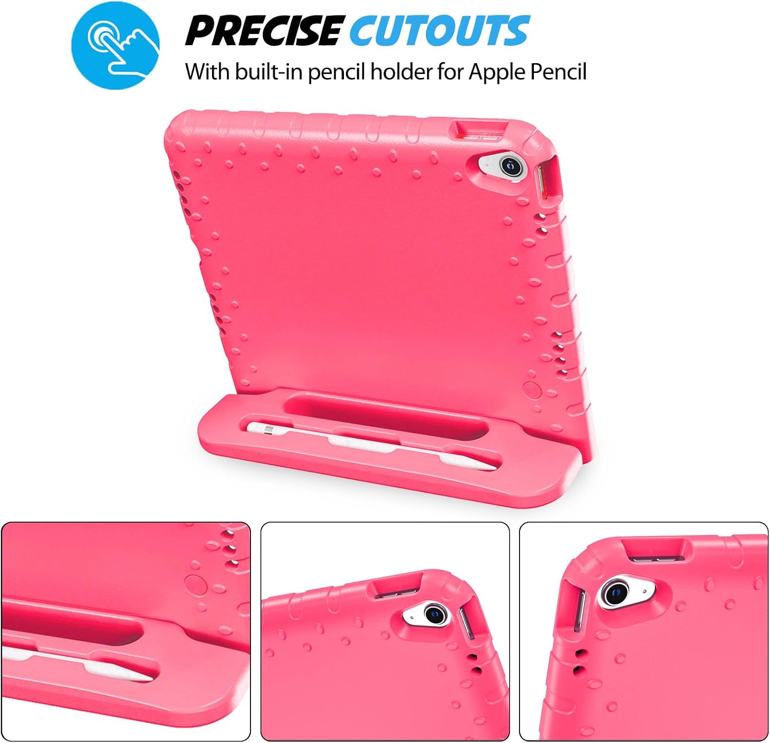 Thumbnail 6 de ProCase PC-08366205 Kids iPad Case, Pink, Rotating Handle and Dual-Angle Stand
