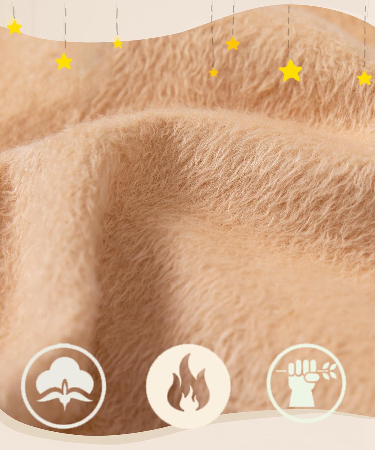 Detalle 2 de Hiltzo Girls’ Fleece-Lined Winter Tights, Thick, Stretchy and Faux-Translucent