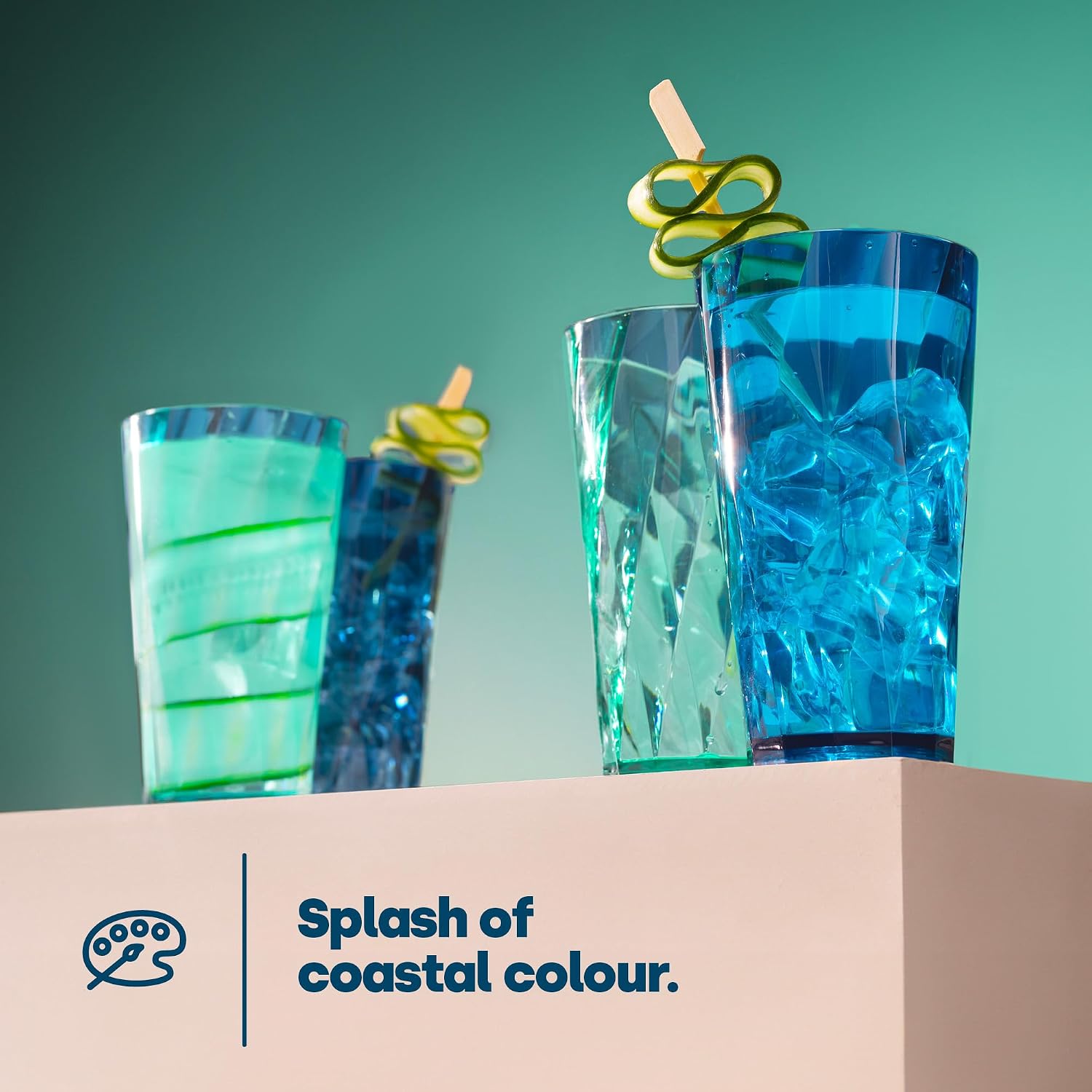 Thumbnail 2 de LIVIVO 6-Pack Gradient 600ml Plastic Tumblers