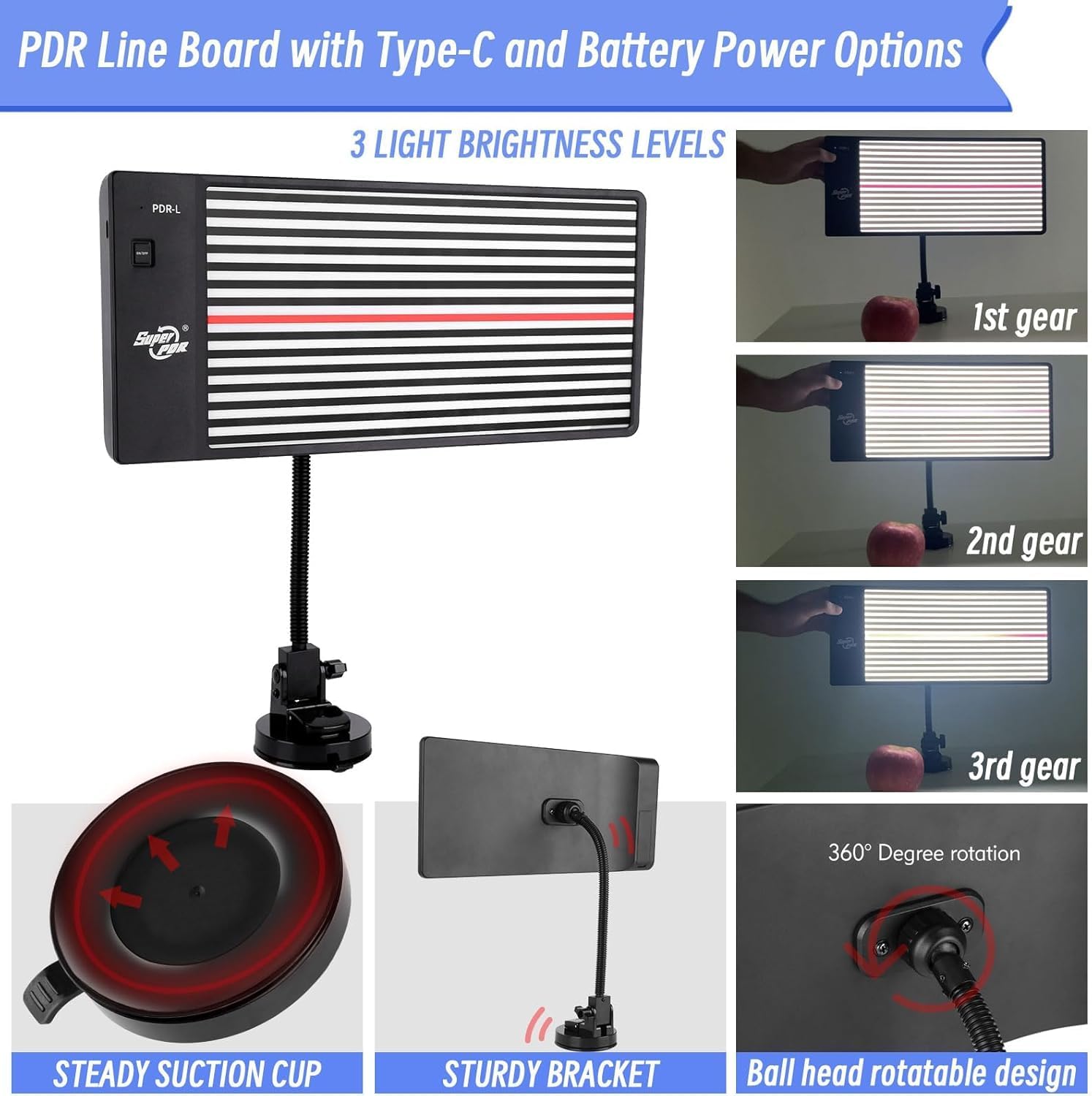 Detalle 2 de Super PDR Super PDR Paintless Dent Repair Kit (148PCS) with LED Board