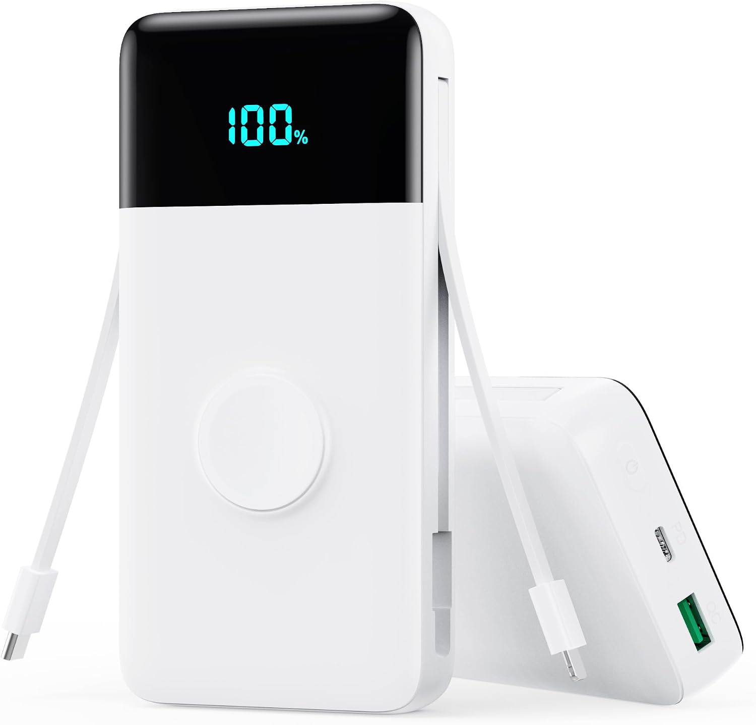 Detalle de LanLuk T3 40,800mAh Power Bank with Built-In Cables and 25W USB-C Charging