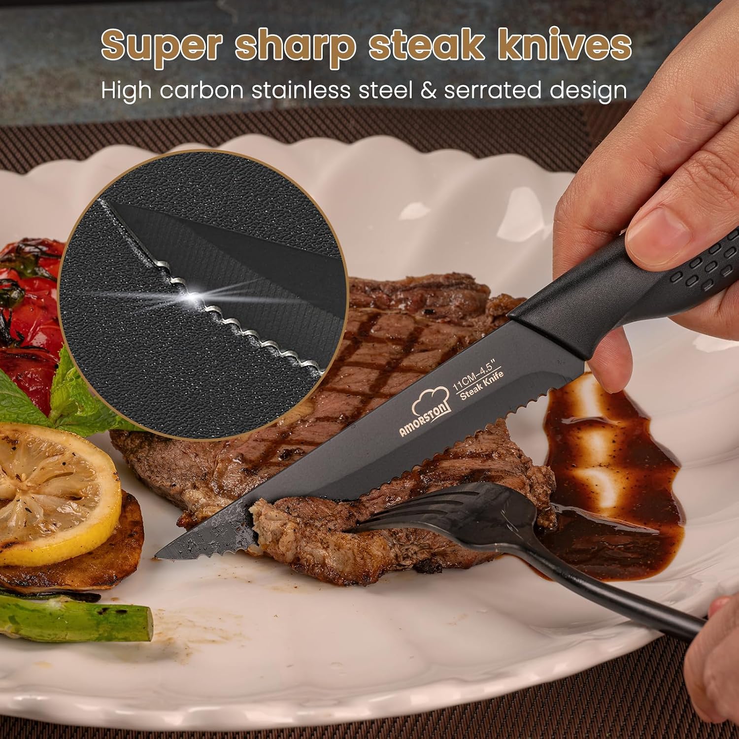 Thumbnail 1 de Amorston Steak Knives Set of 8