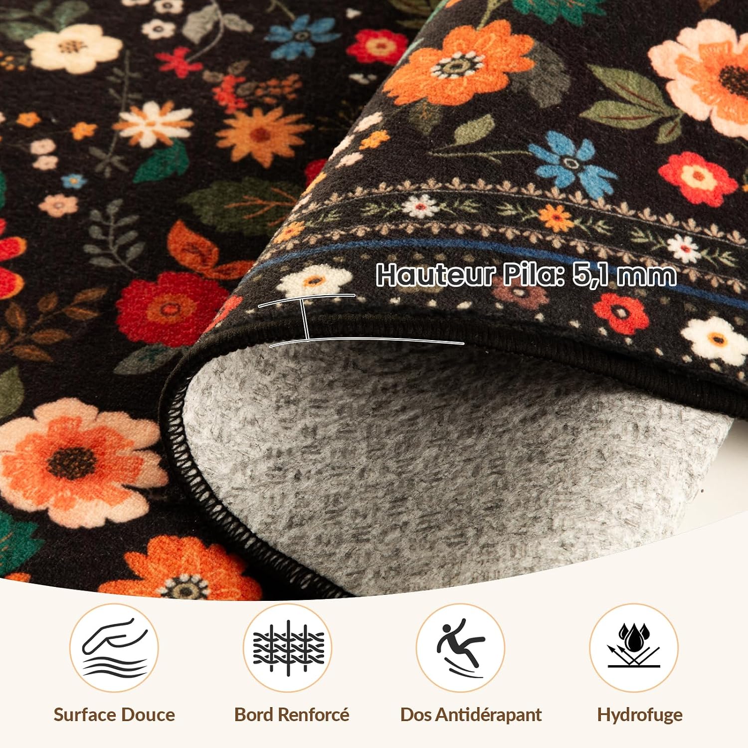 Detalle 2 de Tapis lavable INOVADAY 90x150