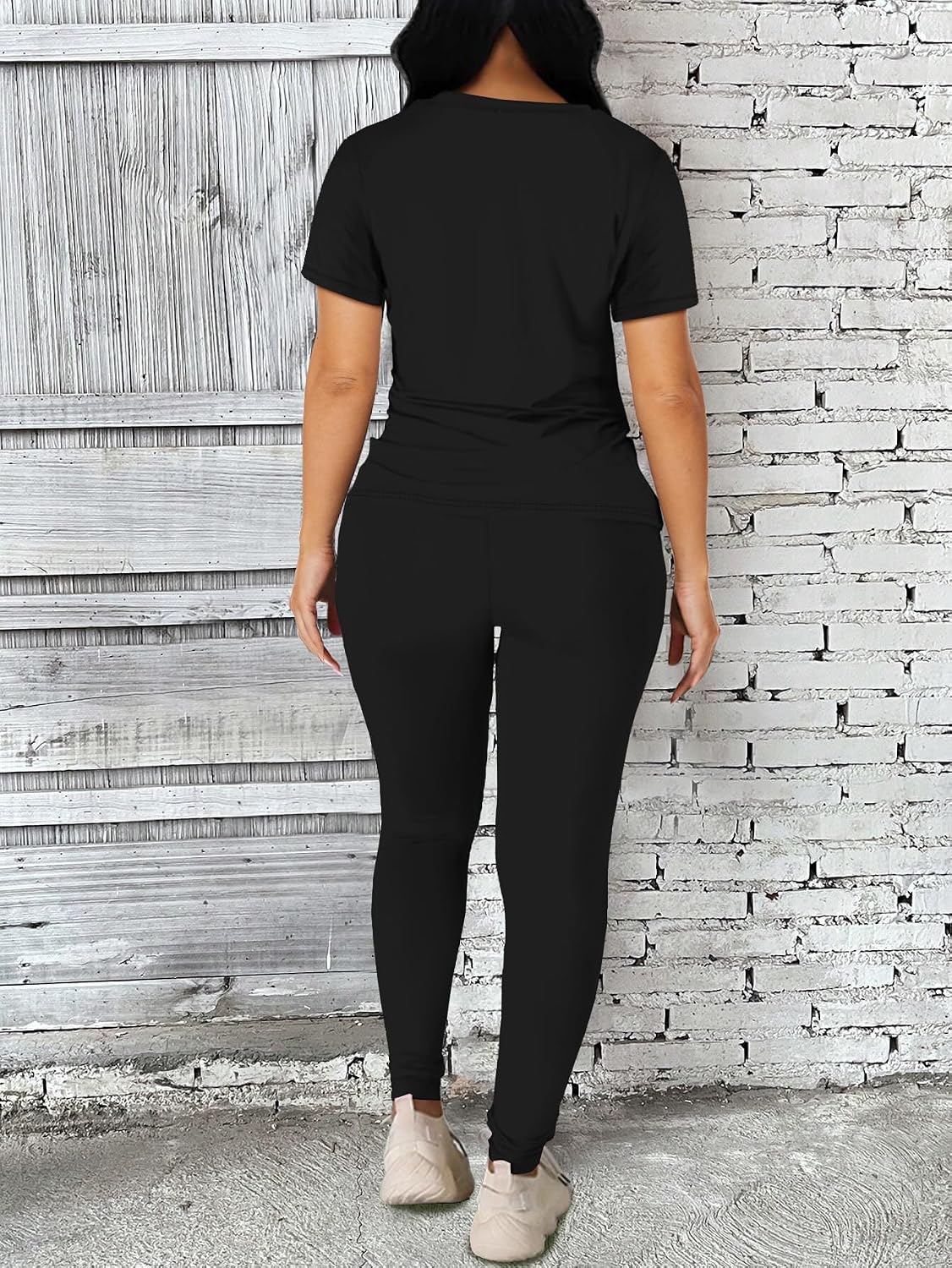 Detalle de BNGPIKLY Women's Two-Piece Lounge Set, Polyester Blend