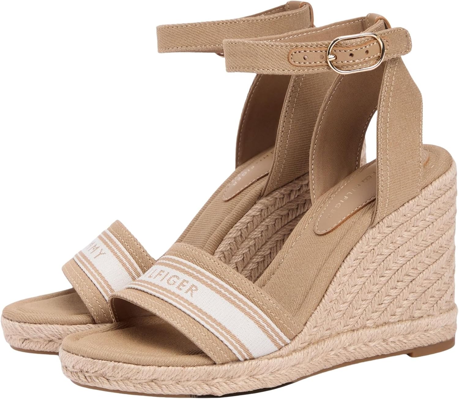 Detalle 2 de Tommy Hilfiger High Wedge Espad Webbing FW0FW09342: espadrille è wedge con intreccio e fascetta TT