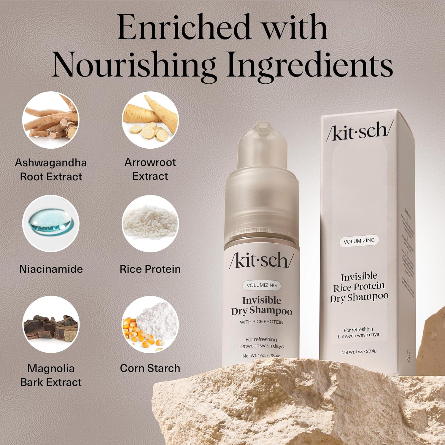 Detalle de Kitsch Volumizing Rice Protein Dry Shampoo 1oz