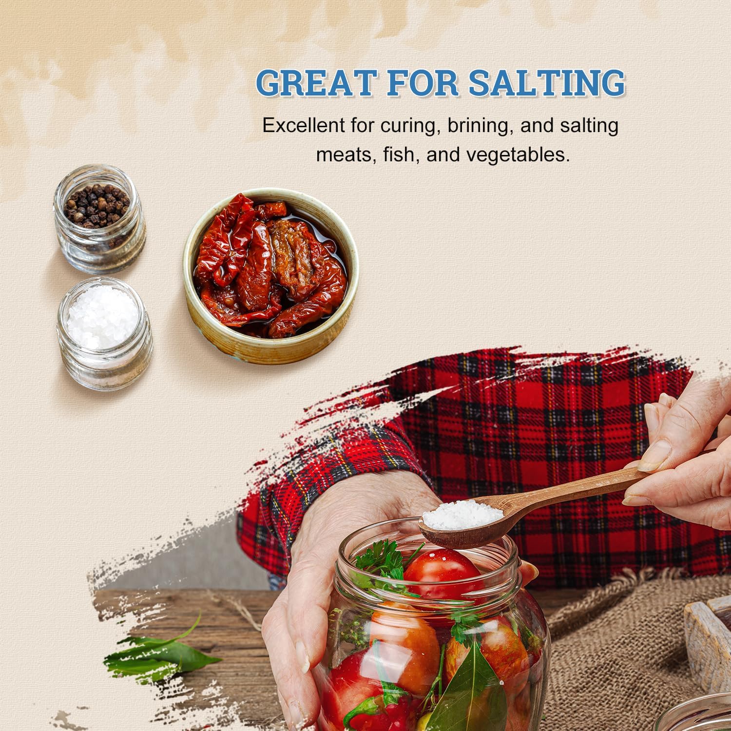 Detalle de 52USA Himalayan White Salt, 16 Oz Coarse Grinder Refill