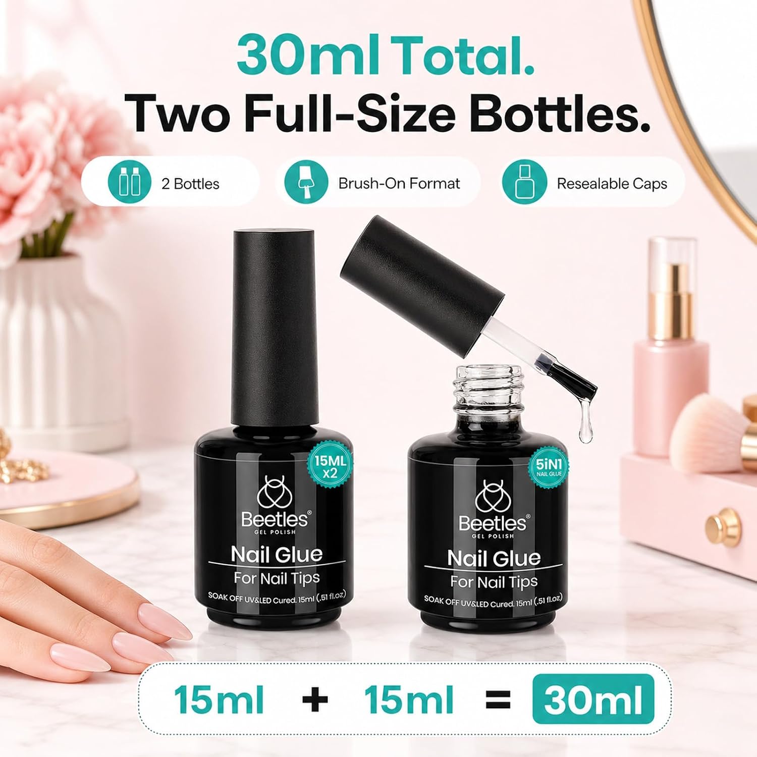 Thumbnail 6 de beetles Gel Polish Nail Glue Kit 0.5 fl oz