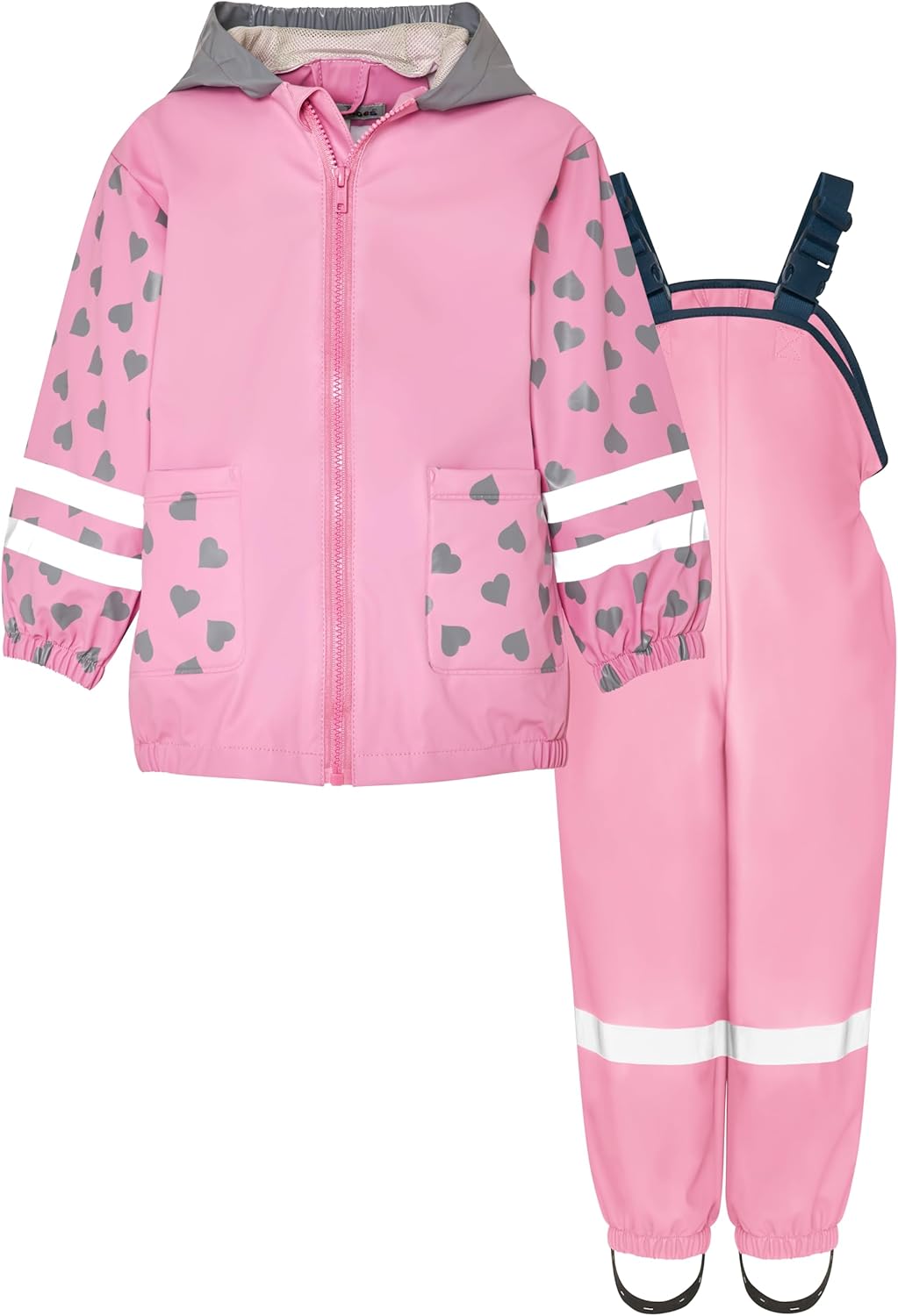 Detalle de Playshoes Unisex Kinder Regen-Set Regenlatzhose Regenanzug (2er Pack) – wind- und wasserdicht fürs Draußenspiel