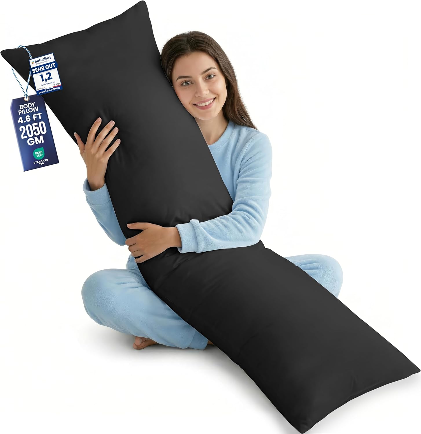 Thumbnail 6 de Utopia Bedding Nackenkissen 40×145 cm Ganzkörperkissen 🤰
