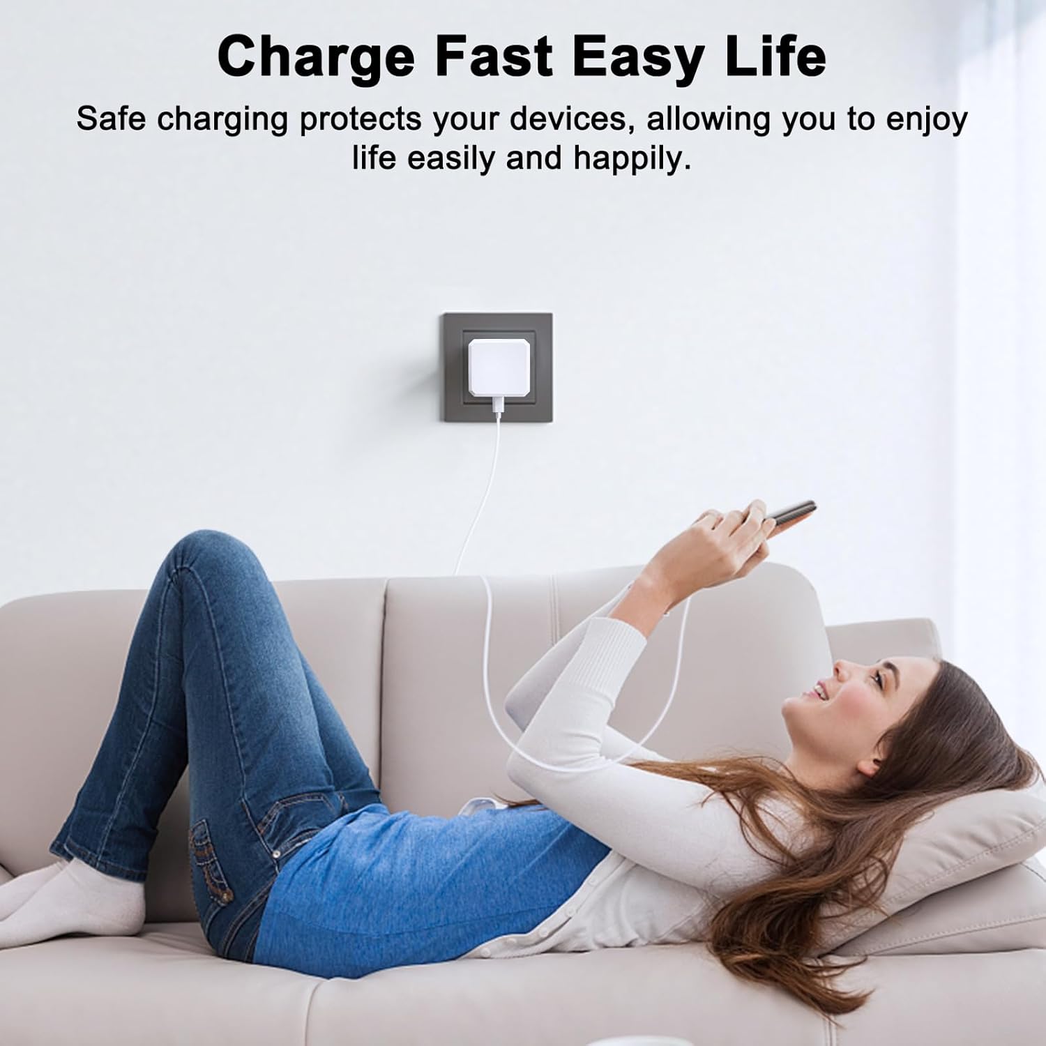 Detalle de Charger for iPhone 20W USB-C Fast Charger with USB-C Cable – Efficient Power on the Move