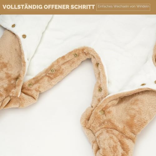 Thumbnail 2 de WYTbaby Winter-Schneeanzug für Babys 0–3 Monate – Flanell-Wärmer mit Bären-Design