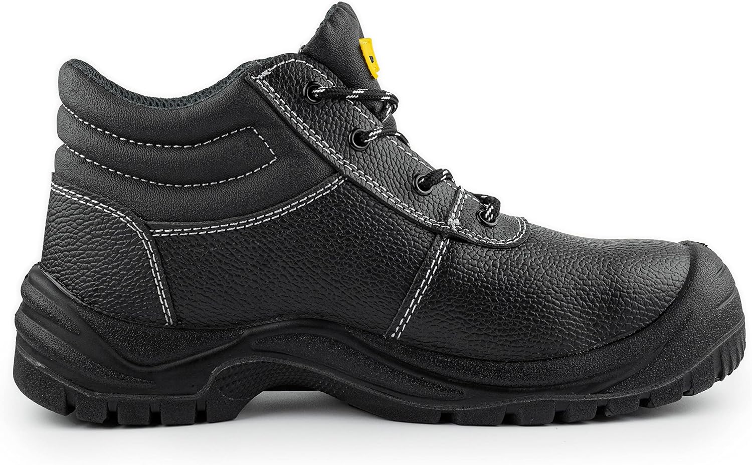 Detalle de BLACK HAMMER Sicherheitsstiefel Herren – Leder, Stahlkappe, S3 SRC, Schwarz
