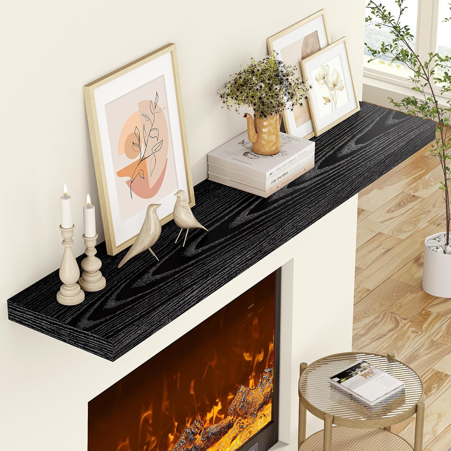 Thumbnail 6 de Feihorrm FHS1UK-FS-N5 flytande vägghyllor, 91 cm, 30,5 cm djupa, svarta, 2-pack