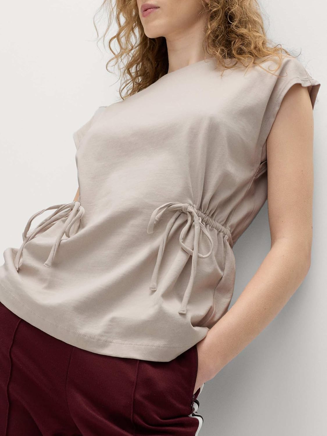 Detalle de Marks & Spencer oversized T-shirt voor dames van puur katoen met reliëf