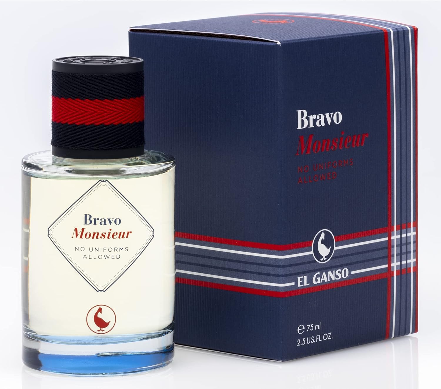 Detalle de El Ganso Bravo Monsieur – Eau de Toilette Uomo 75 ml: note aromatiche con pompelmo, cardamomo, violetta e incenso