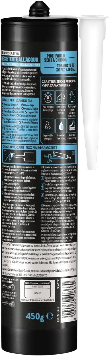 Thumbnail 1 de Pattex Millechiodi Esterni & Interni – Adesivo extra forte 450 g (1 cartuccia) per montaggi interni ed esterni