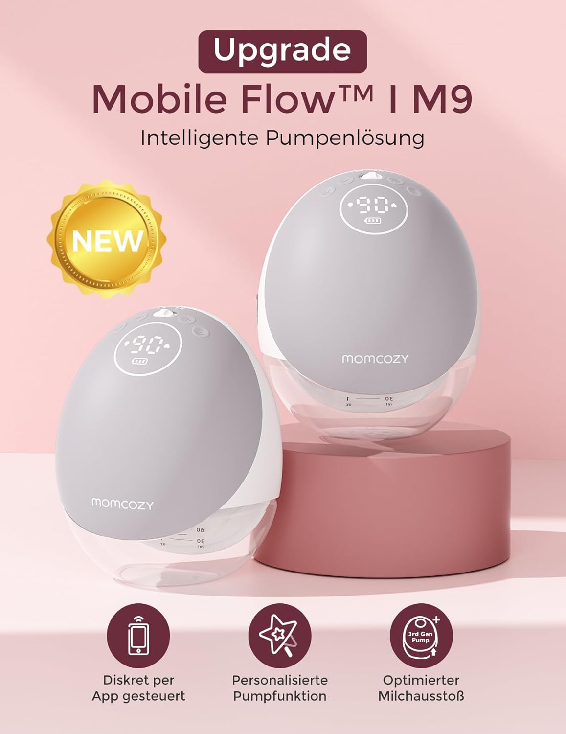 Detalle de Momcozy Mobile Flow M9 Milchpumpe 24 mm