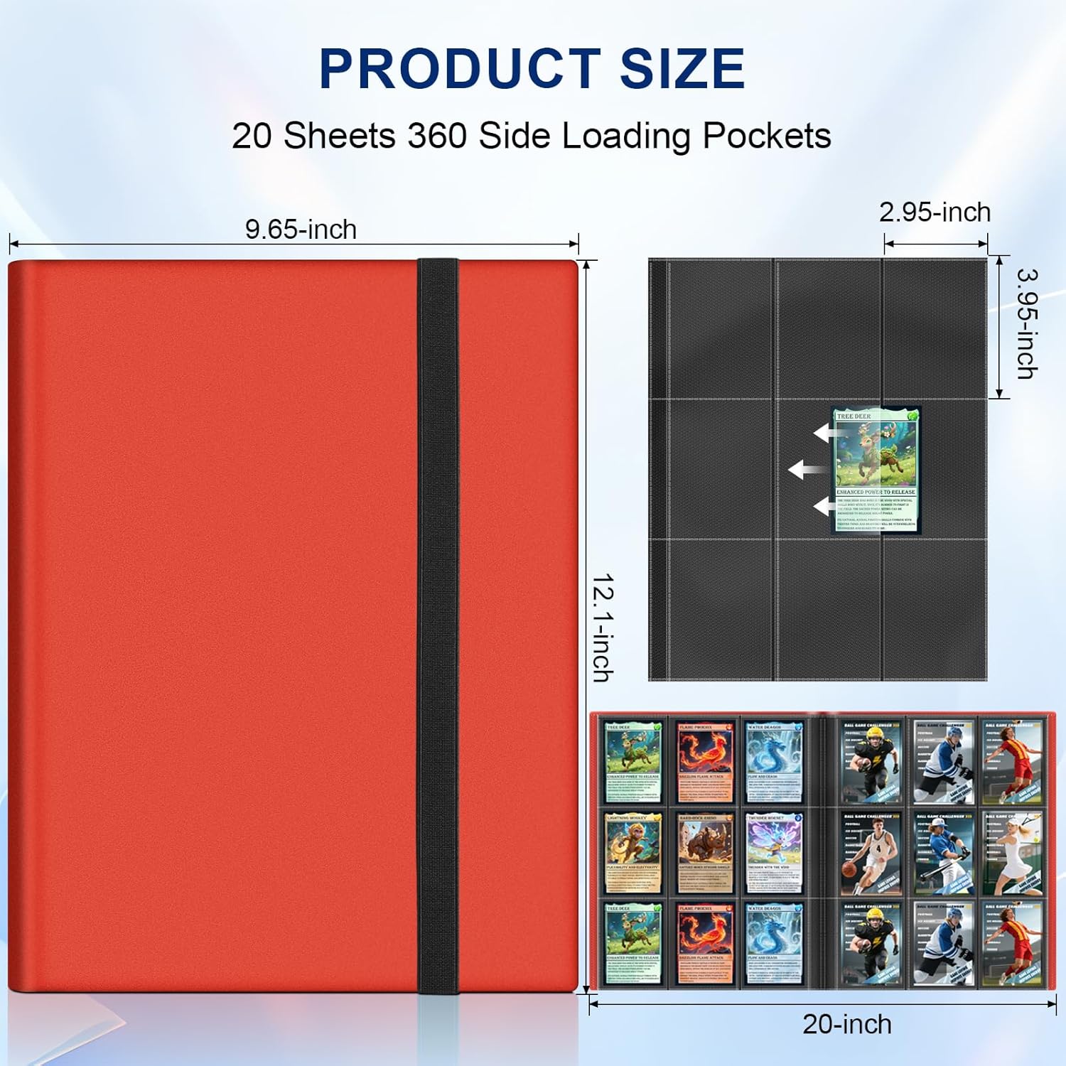 Thumbnail 1 de 9 Pockets Trading Card Binder 360 pockets