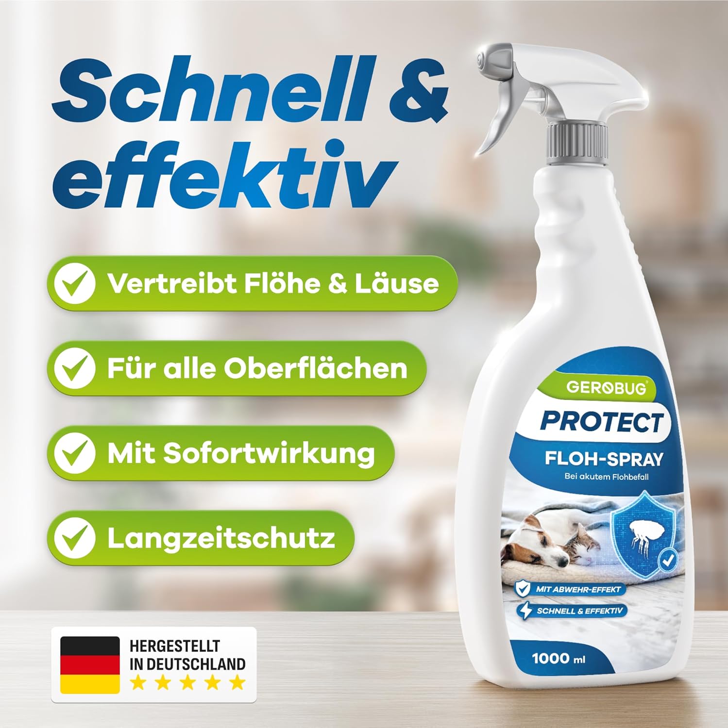 Detalle 2 de Flohspray 1000 ml für Wohnung und Möbel