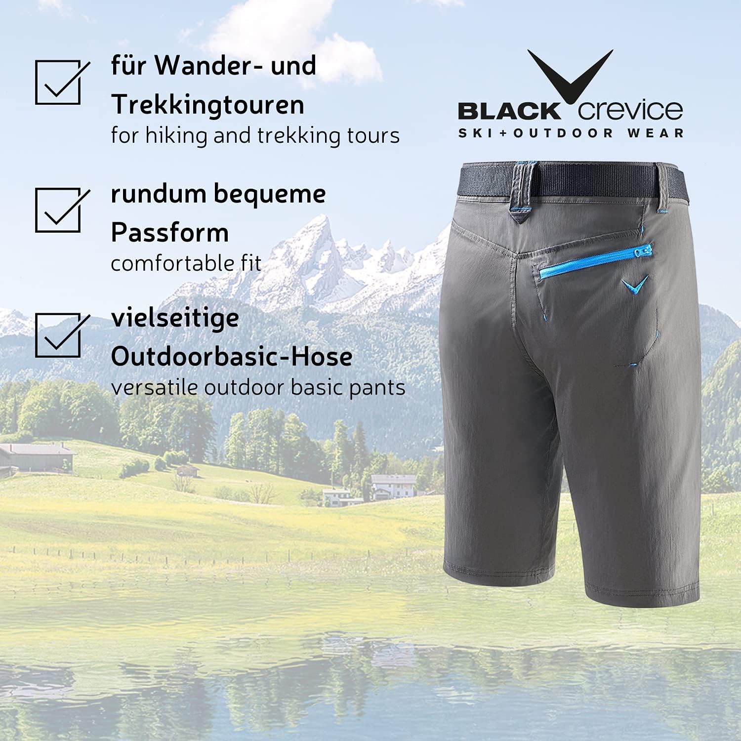 Thumbnail 4 de Black Crevice Pantaloncini da Trekking da Uomo