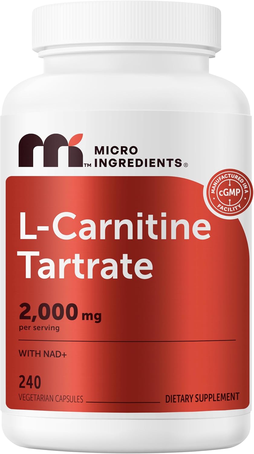 Detalle de Micro Ingredients L-Carnitine Supplement 240 Capsules