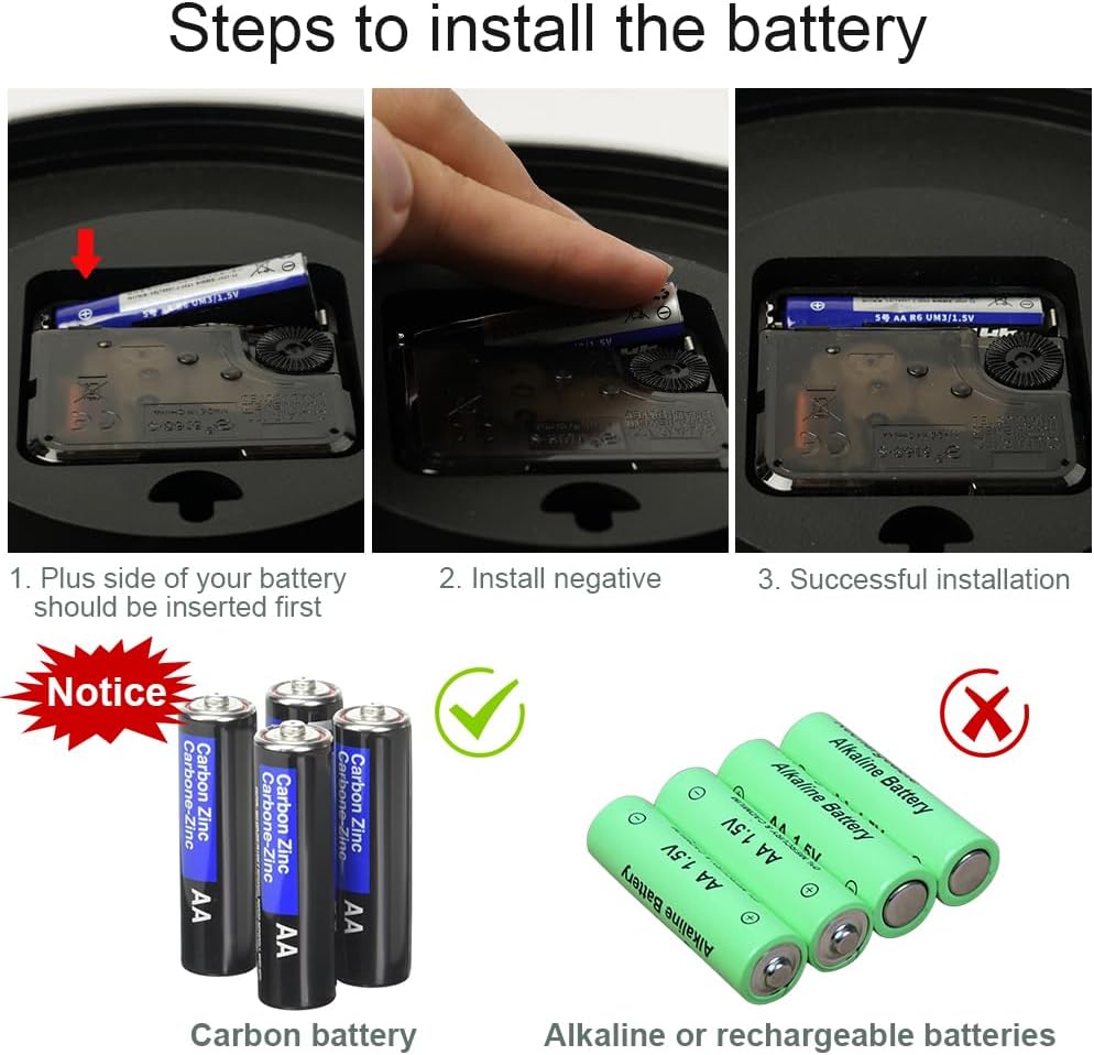 Thumbnail 3 de Aolso 20CM Horloge Murale silencieuse 20 cm