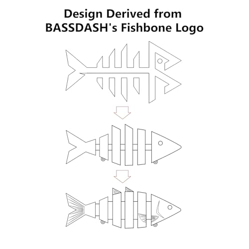 Thumbnail 6 de BASSDASH Bone Swimbait 3.7in hard fishing lure 🎣