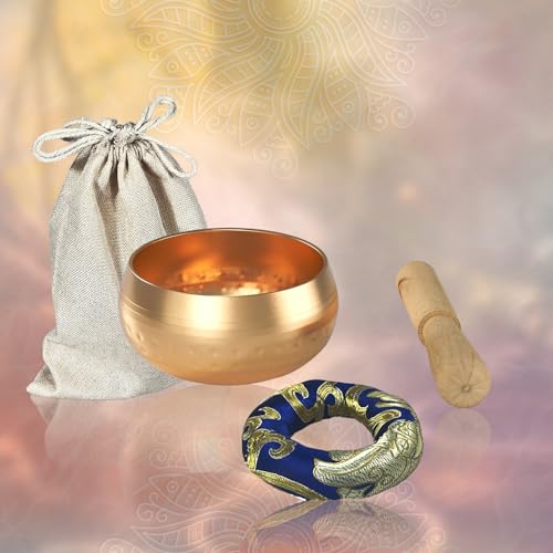 Thumbnail 5 de REGIS Tibetische Klangschale Set, 3 Zoll Kupferlegierung – Meditationsschale mit Schlägel und Kissen