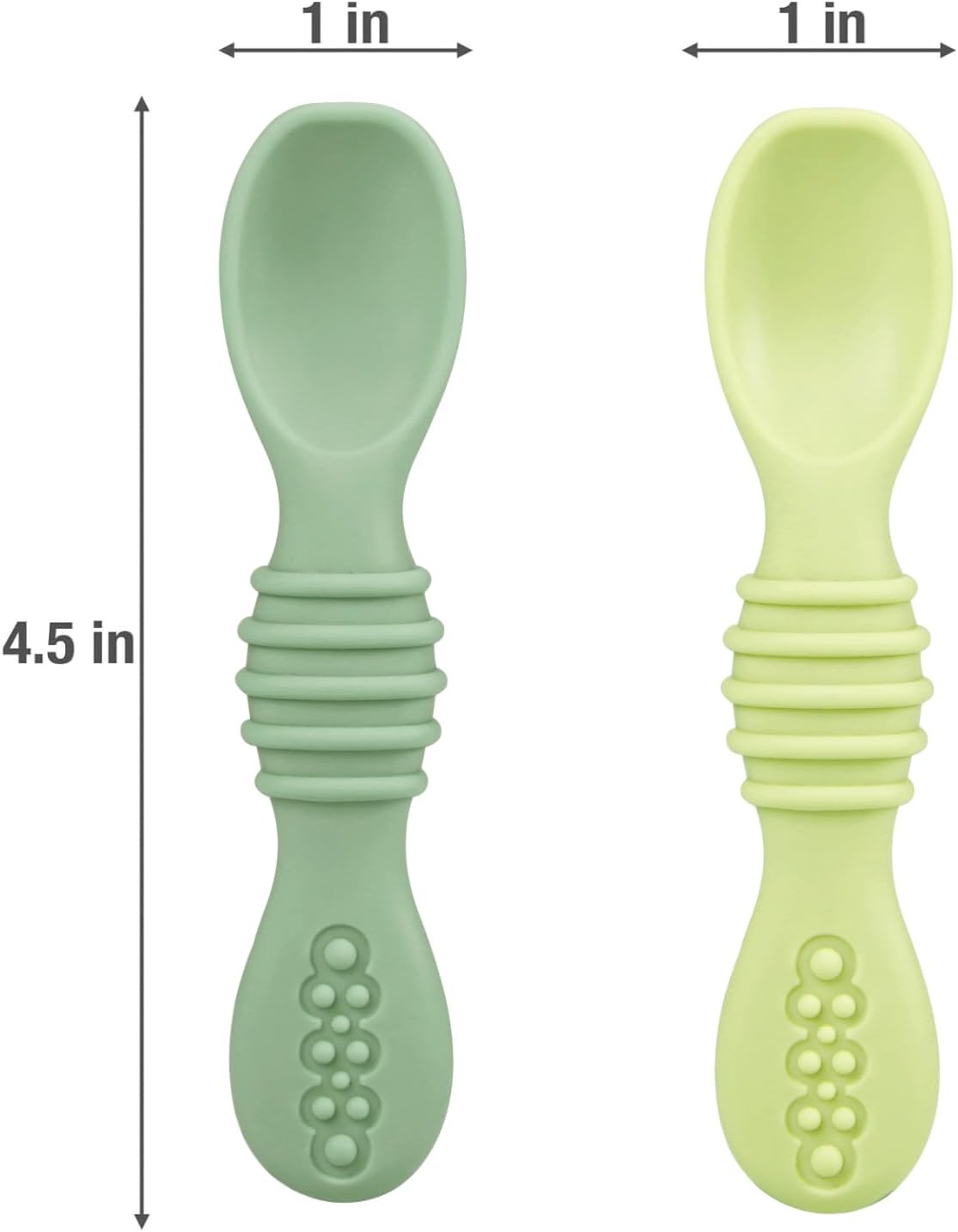 Thumbnail 2 de PandaEar 6-Pack Baby Spoons for Self-Feeding – 2-in-1 Silicone Teether & First Stage Utensils