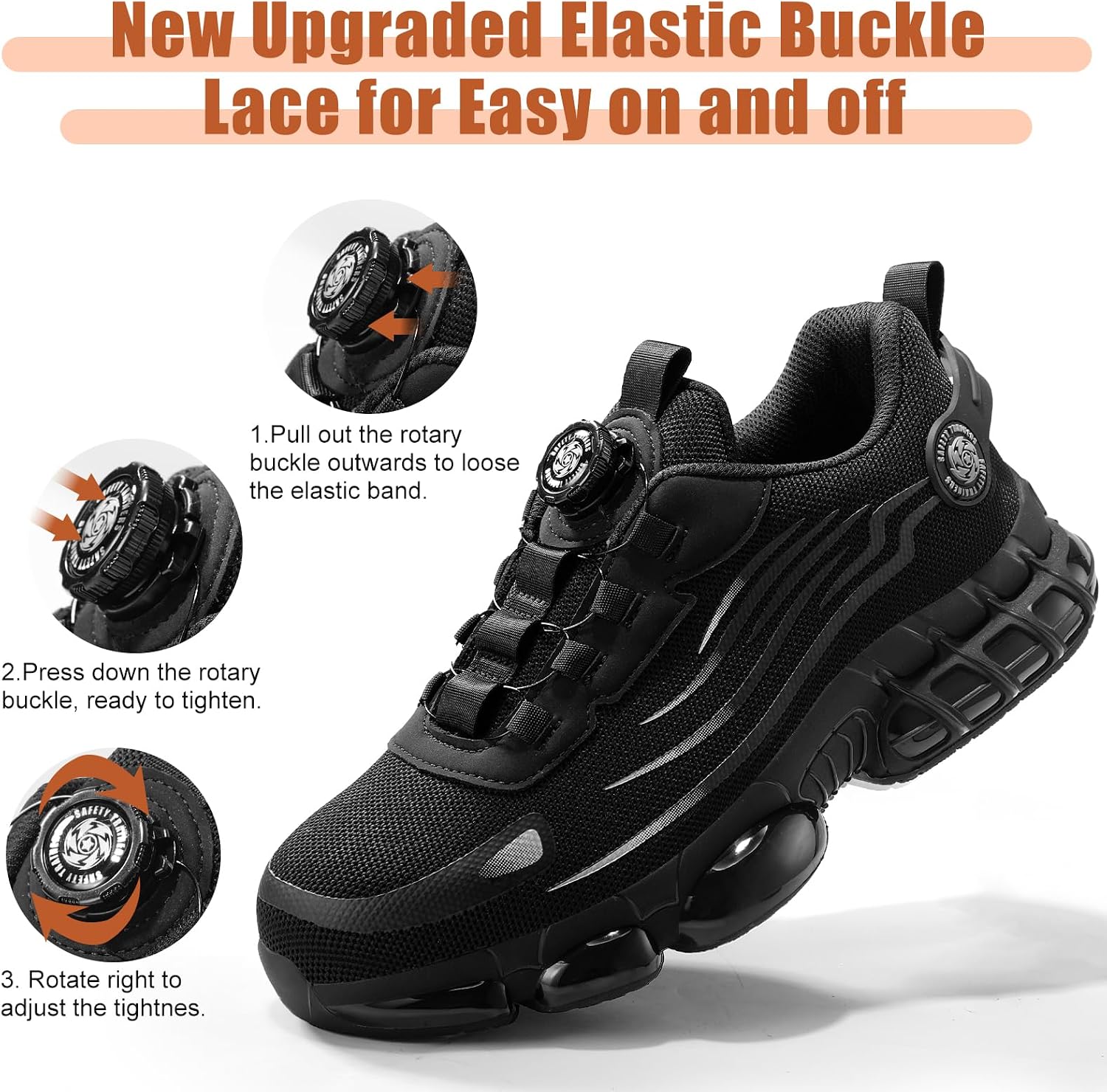 Detalle de XIEHX Steel Toe Cap Safety Trainers for Men and Women