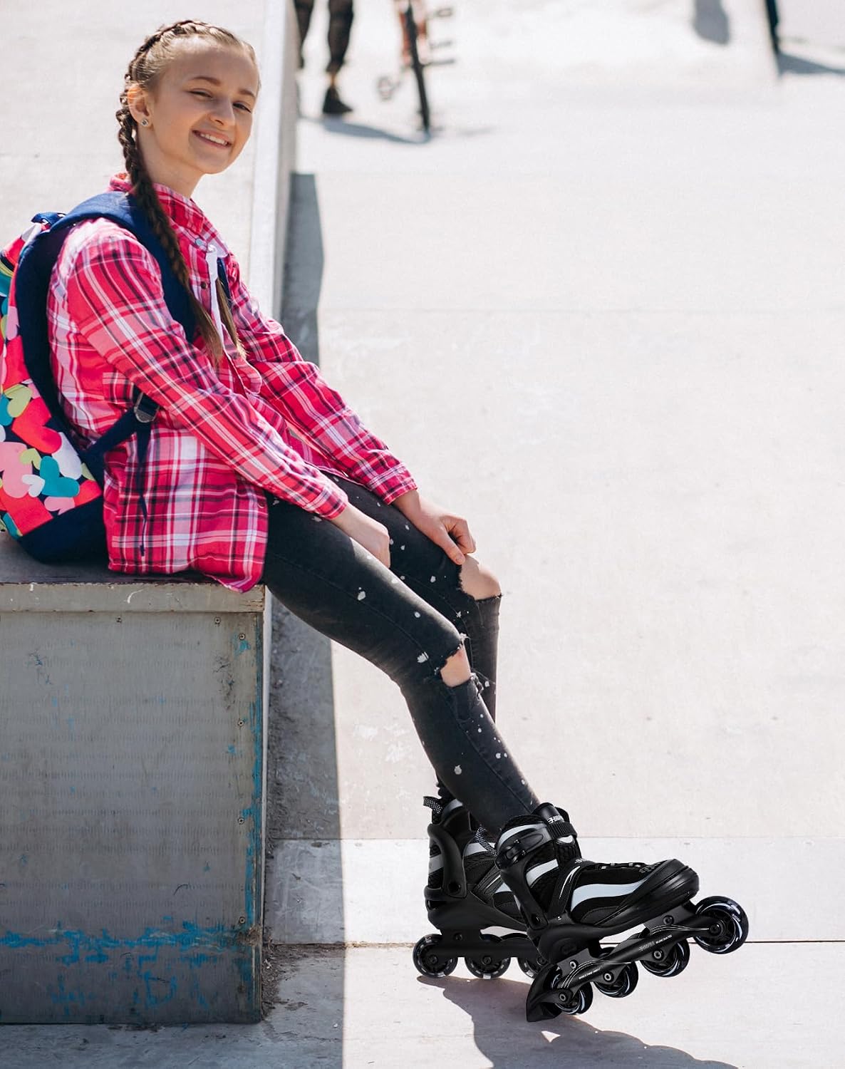 Thumbnail 6 de Higfra LED Light-Up Inline Skates for Kids, 4-Size Adjustable, 82A PU Wheels
