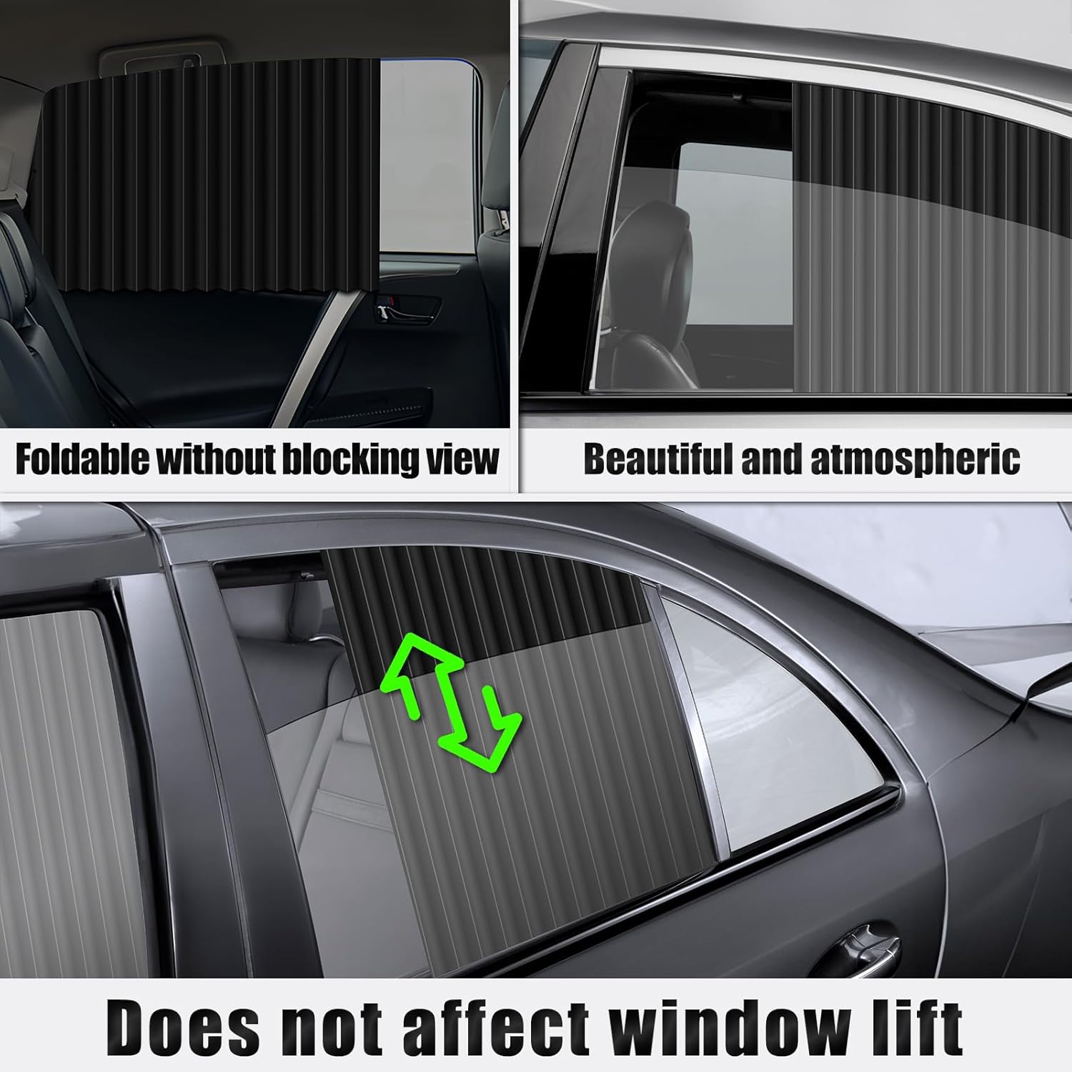 Detalle de XCBYT Sonnenschutz Auto Magnetisch 4 Stück – UV- und Hitzeschutz plus Sichtschutz für Seitenfenster