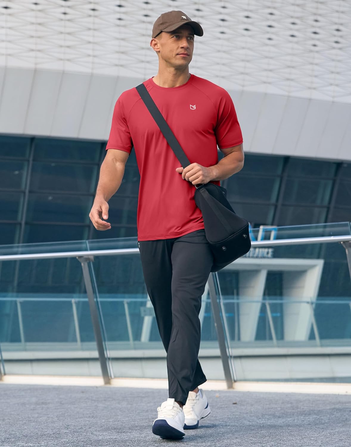 Detalle de G Gradual Men's Athletic Workout T-Shirt, Quick-Dry, 4-Way Stretch, UPF 50+