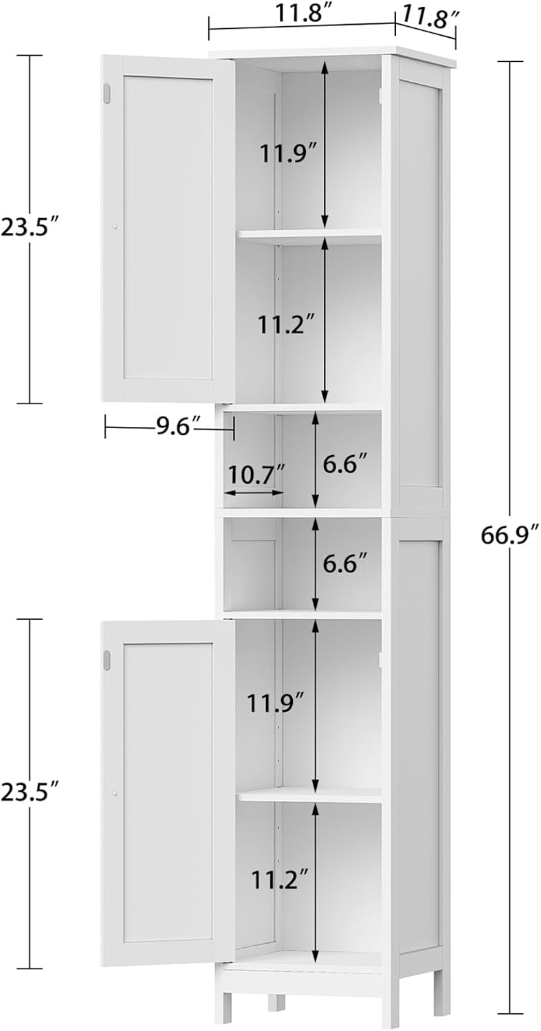 Detalle de TEENFON Bathroom Storage Cabinet, 67-Inch