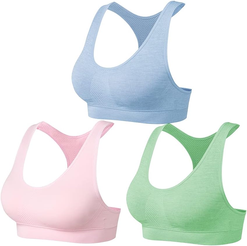 Detalle de SEGRILA Women’s Sports Bras Multipack: Padded Racerback for Light to Medium Impact Workouts