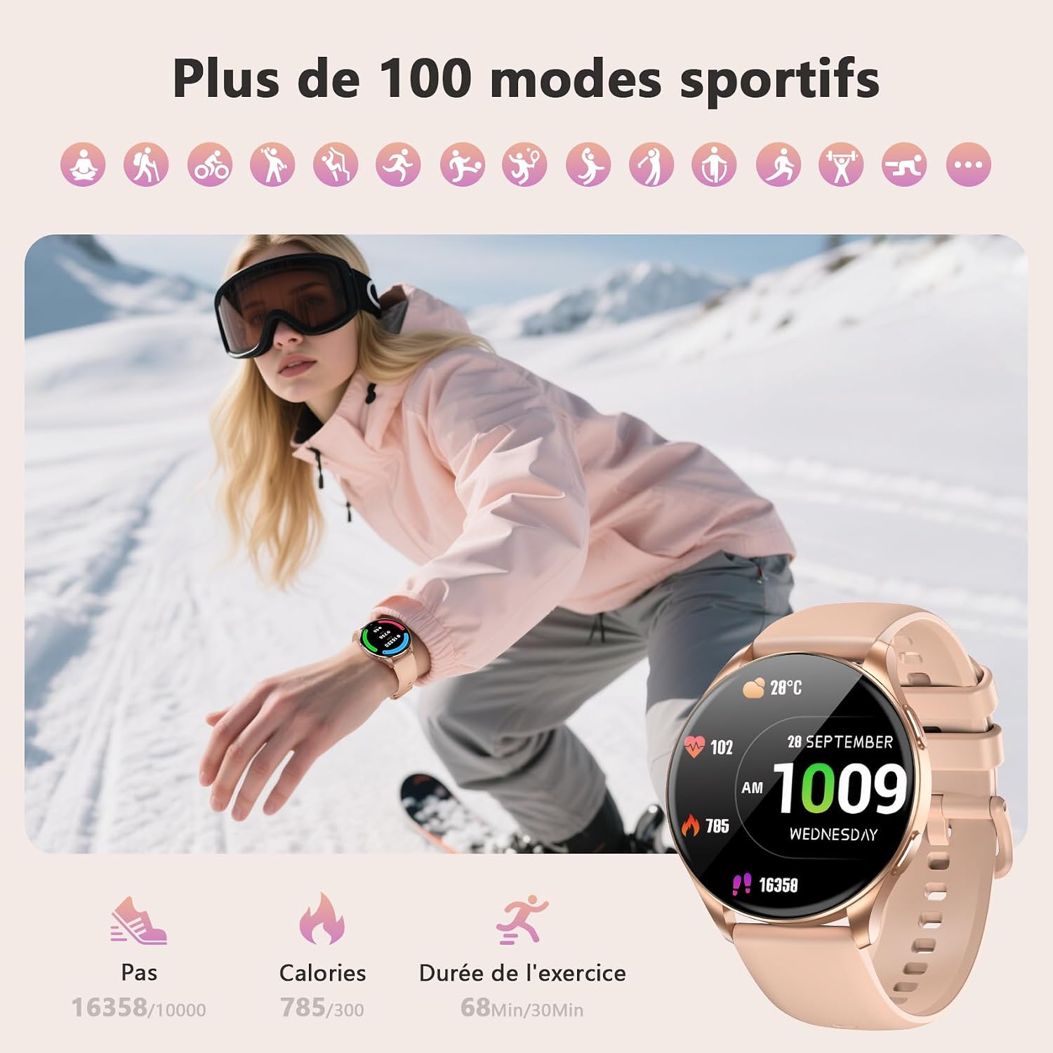 Detalle de Blackview Montre Connectée Smartwatch 1.43" AMOLED